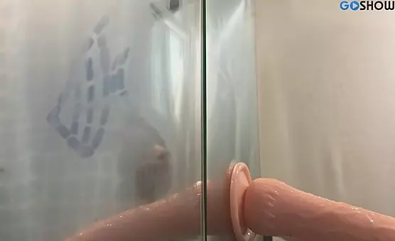 Intense Shower Dildo Blowjob Fantasy